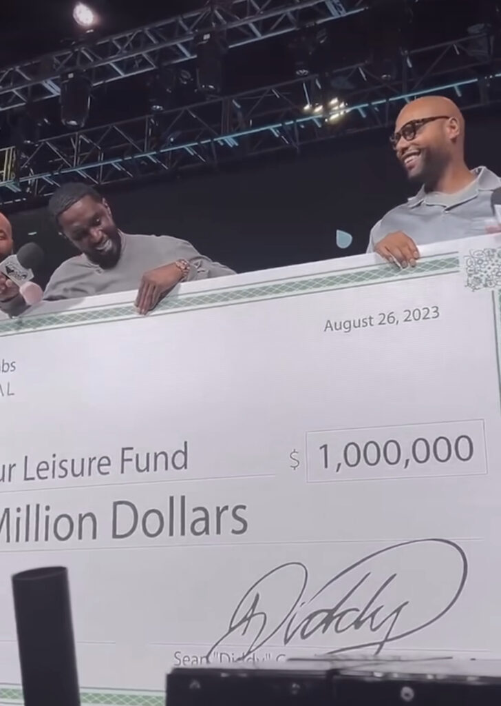 Diddy donates $1,000,000 to Earn Your Leisure at Invest Fest 2023