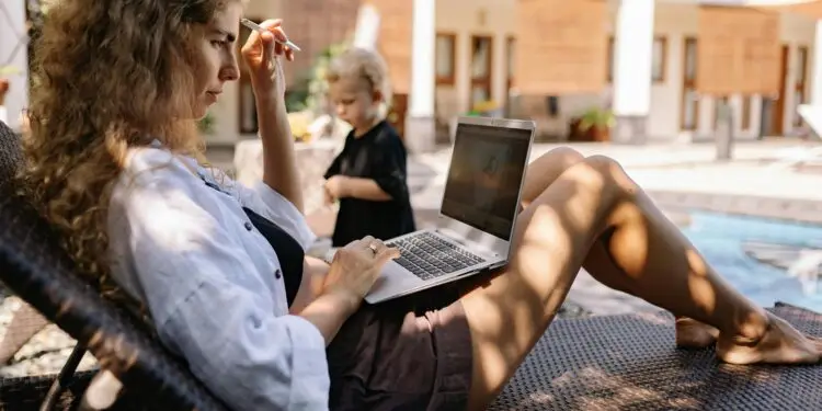 Woman balancing work and personal responsibilities